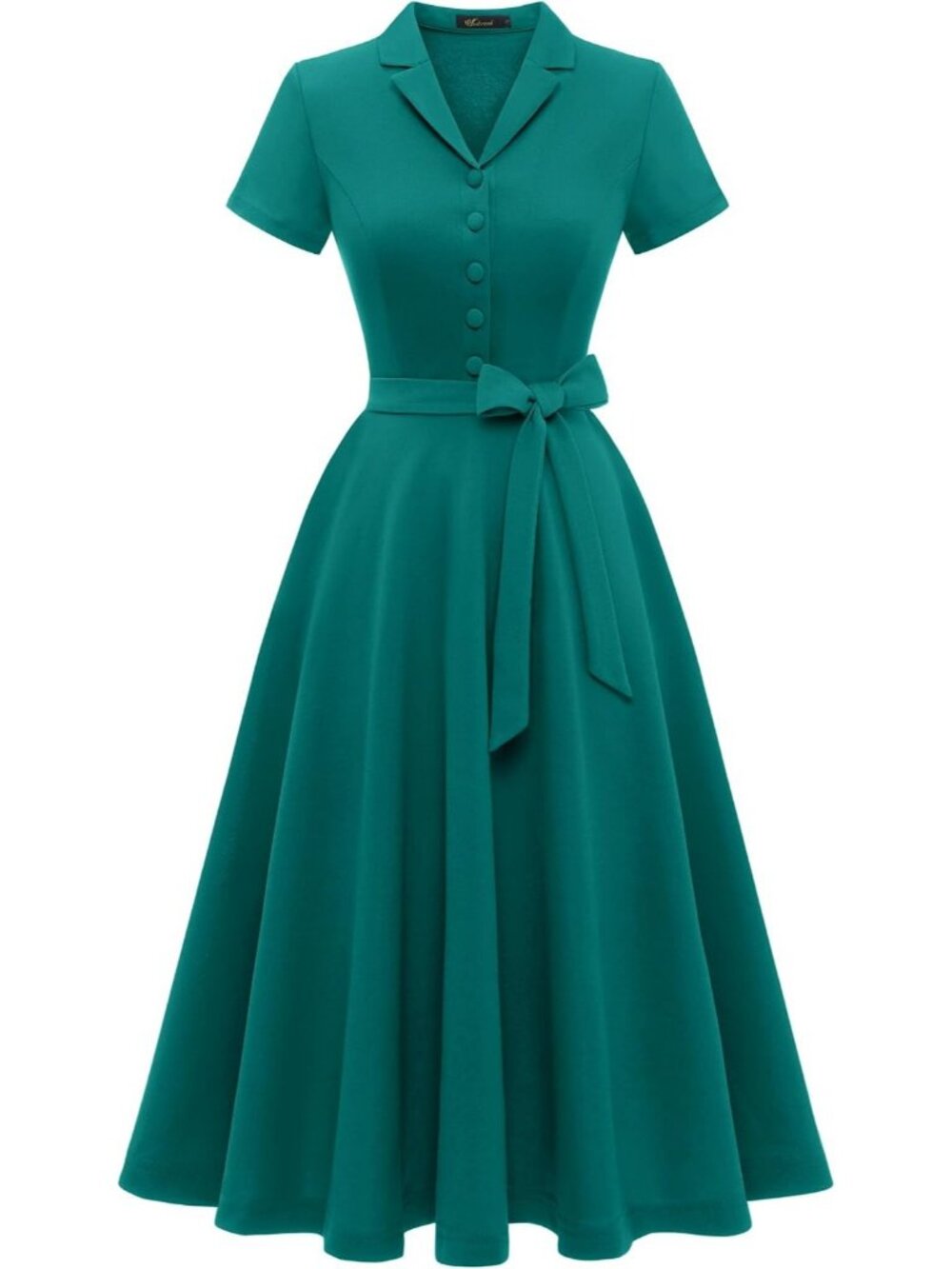 Wedtrend Women's Short Sleeve Cocktail Party Dress Work Church Dress -Turquoise